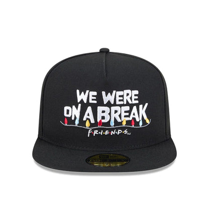 Pictured is this We Were On A Break Friends 59FIFTY A-Frame Fitted cap in black. 3