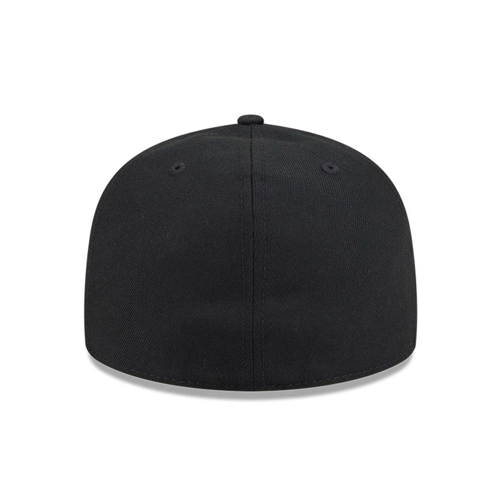 Pictured is this We Were On A Break Friends 59FIFTY A-Frame Fitted cap in black. 5