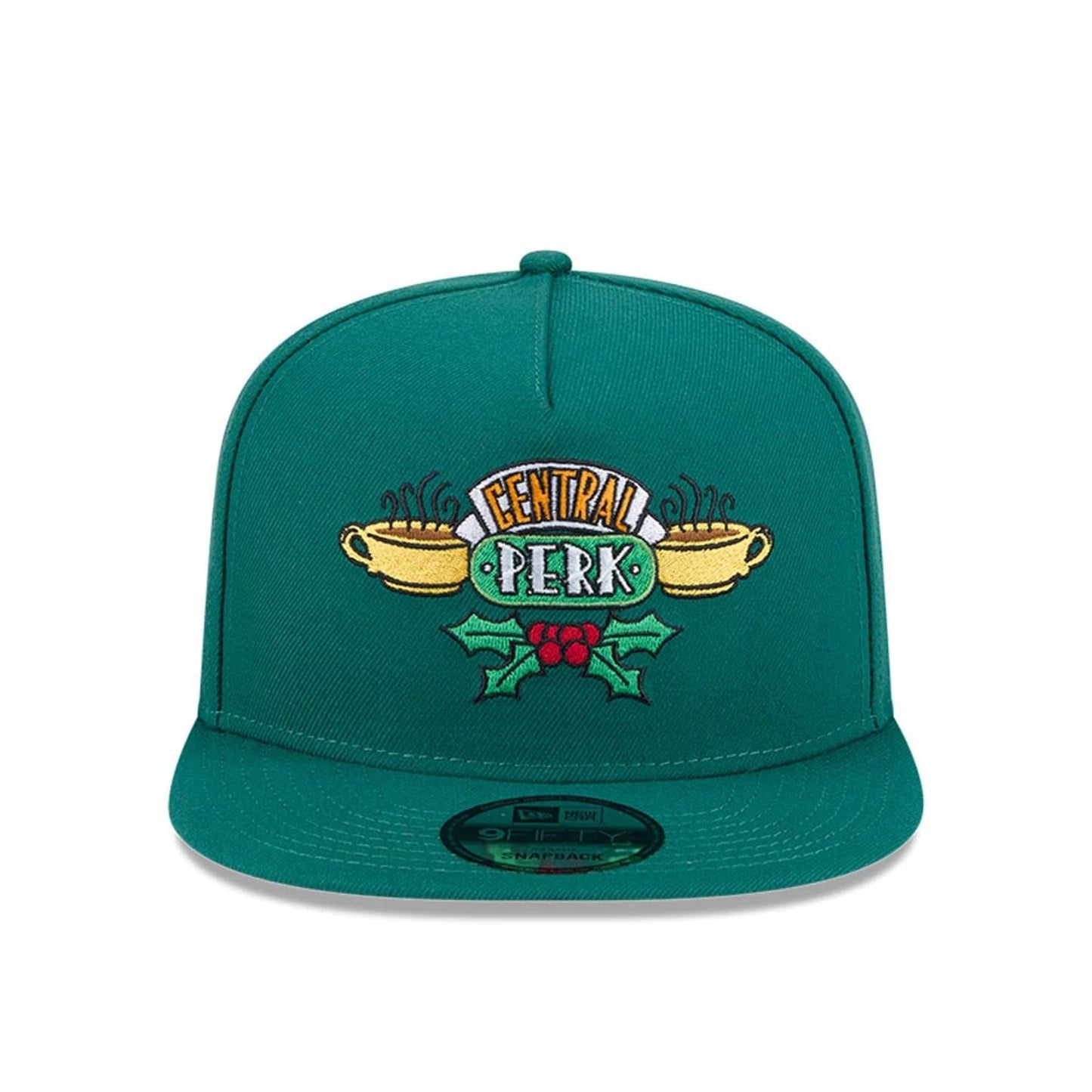 Pictured is this Friends Central Perk 9FIFTY A-Frame Snapback cap in green. 2