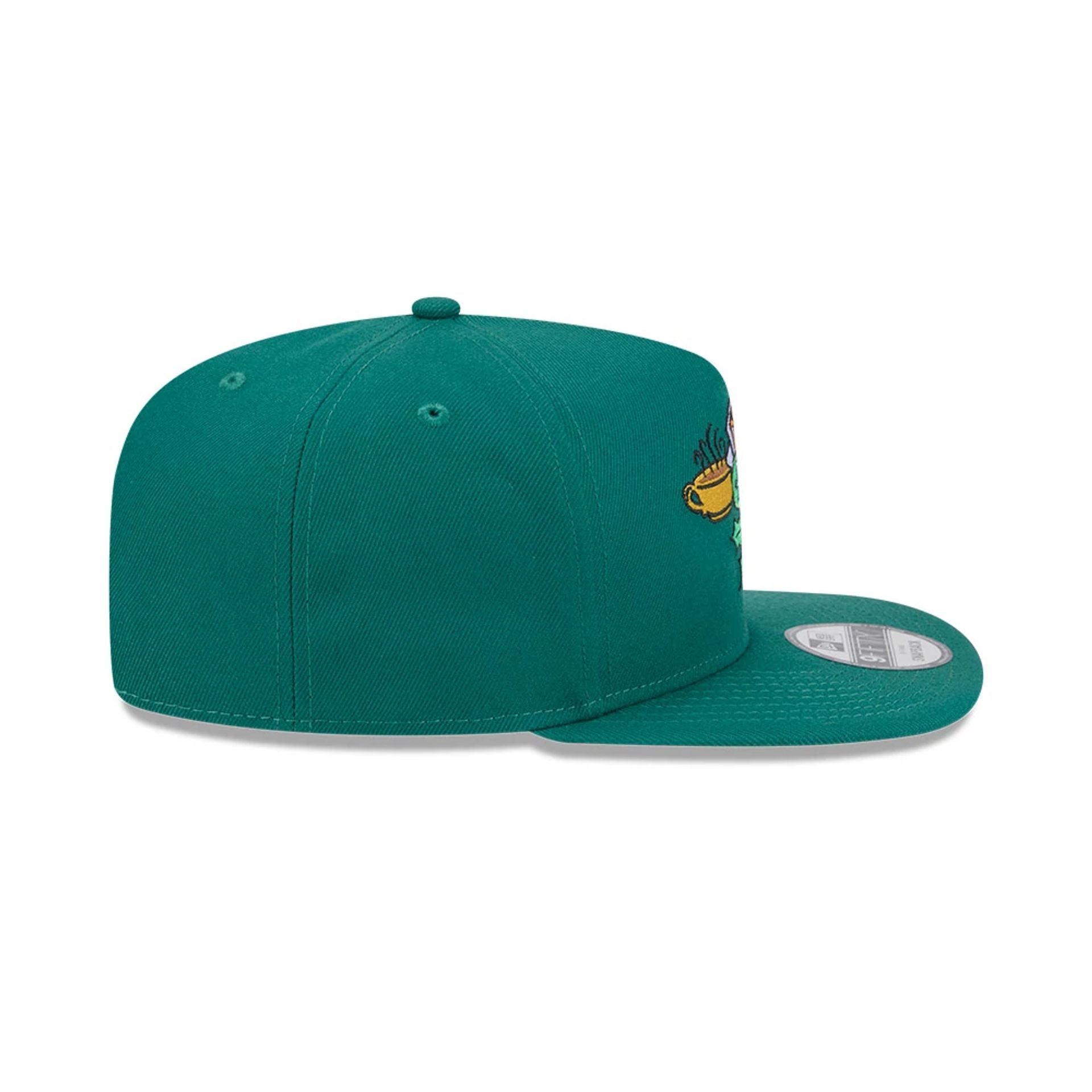 Pictured is this Friends Central Perk 9FIFTY A-Frame Snapback cap in green. 6