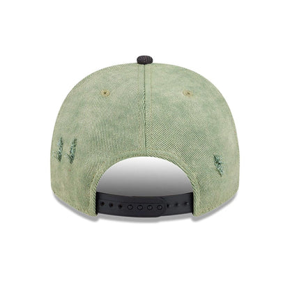 Pictured is this Rowdyruff Boys Butch Power Puff Girls 9FIFTY A-Frame Snapback cap in open green. 7