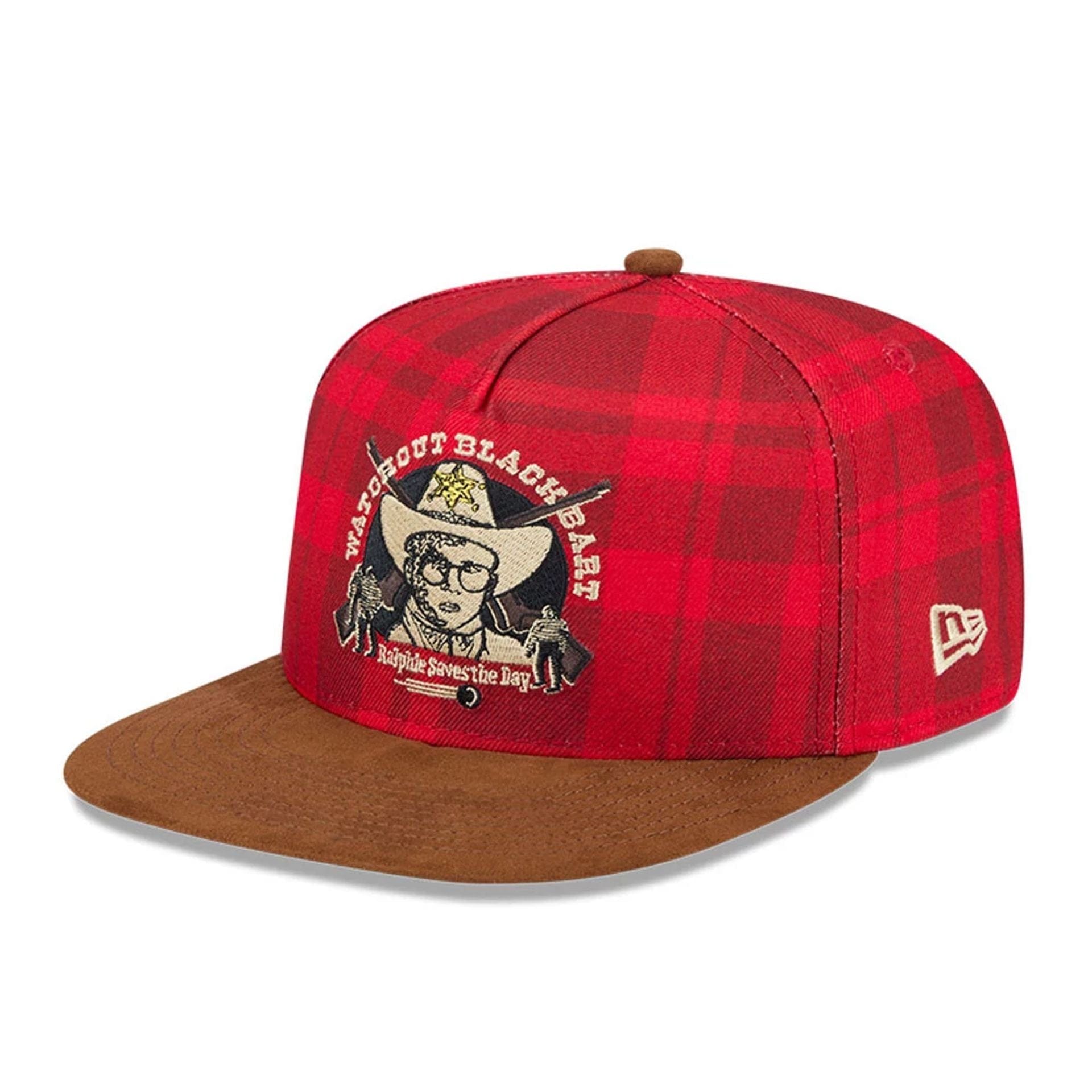 Pictured is this Ralphie A Christmas Story 9FIFTY A-Frame Snapback cap in red. 1