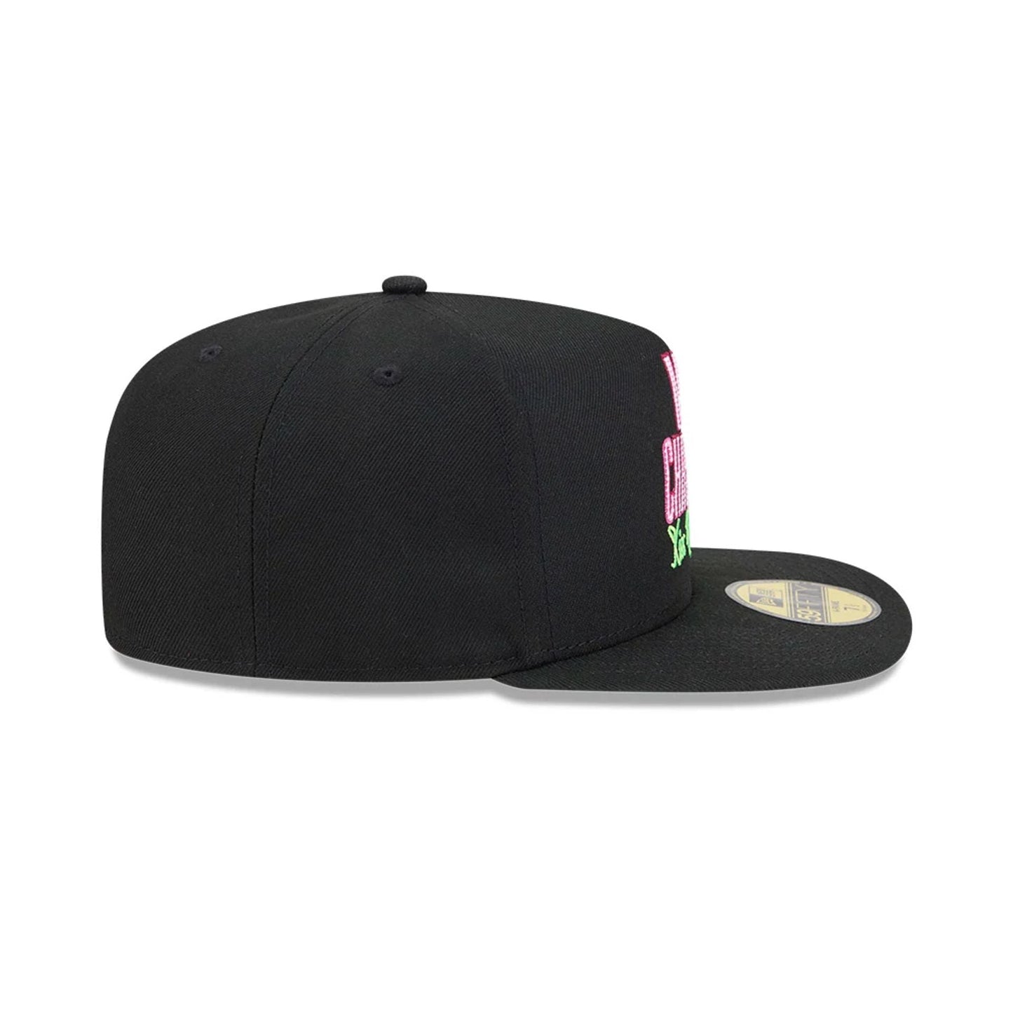 Pictured is this Merry Christmas National Lampoons Christmas Vacation 59FIFTY A-Frame Fitted cap in black. 6