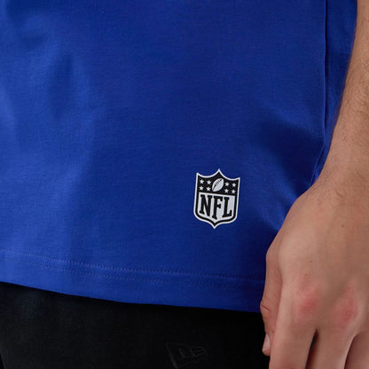 The Male model is wearing Pittsburgh Steelers NFL International Series Games Blue Oversized T-Shirt  5