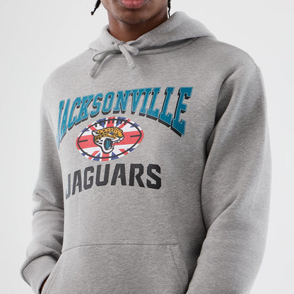 The Male model is wearing Jacksonville Jaguars NFL International Series Games Grey Pullover Hoodie 3