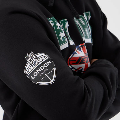 The Male model is wearing New York Jets NFL International Series Games Black Pullover Hoodie 4