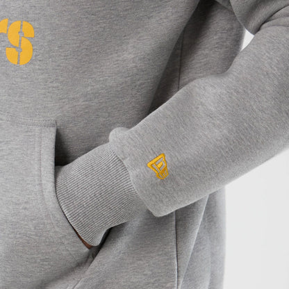 The Male model is wearing Pittsburgh Steelers NFL International Series Games Grey Pullover Hoodie  5