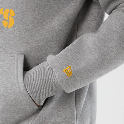 The Male model is wearing Pittsburgh Steelers NFL International Series Games Grey Pullover Hoodie 5