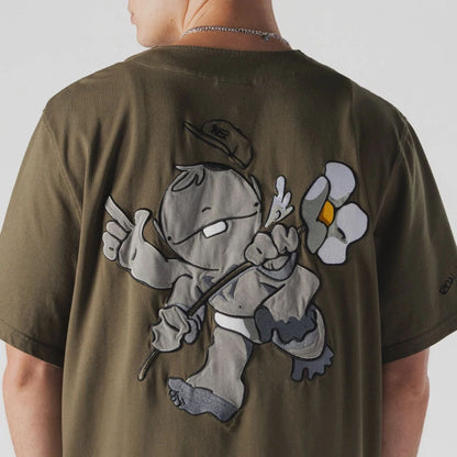 The Male model is wearing  New Era x Rodrigo Roji Flower Green Jersey  6