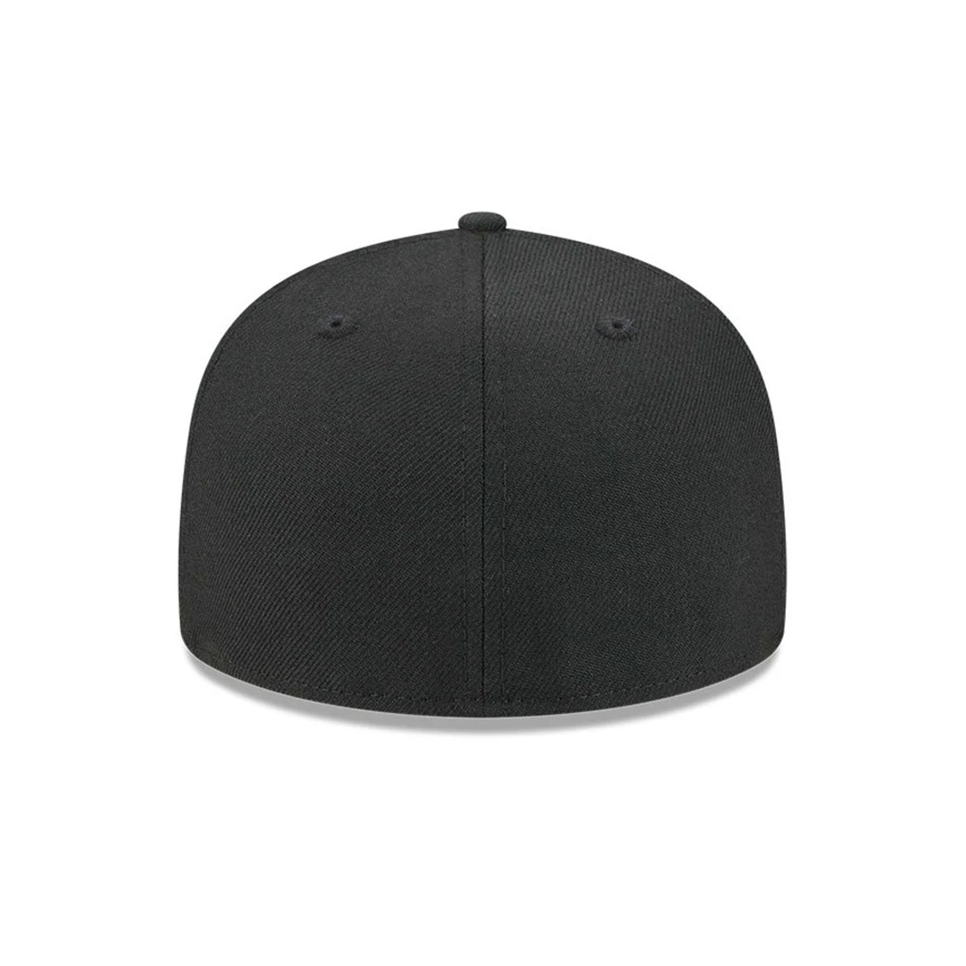 Pictured is this MLB Soft Black New York Mets 59FIFTY Fitted cap in black. 5