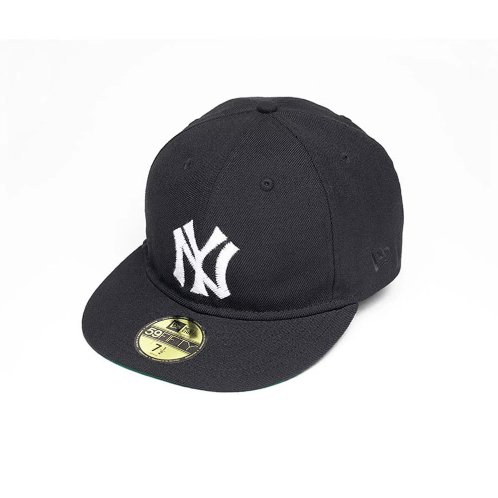 Pictured is this MLB Soft Black New York Yankees 59FIFTY Fitted cap in black. 1