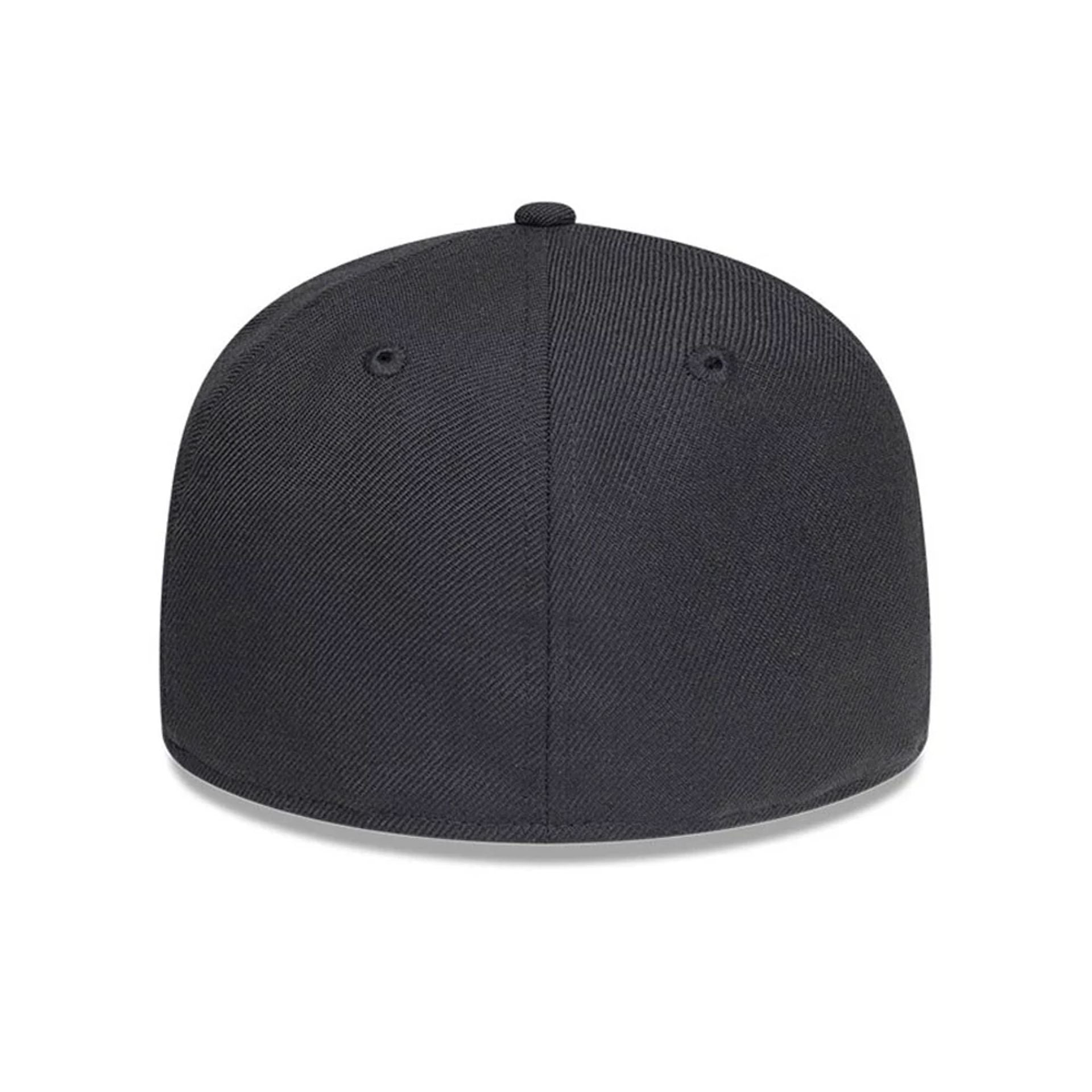 Pictured is this MLB Soft Black New York Yankees 59FIFTY Fitted cap in black. 5