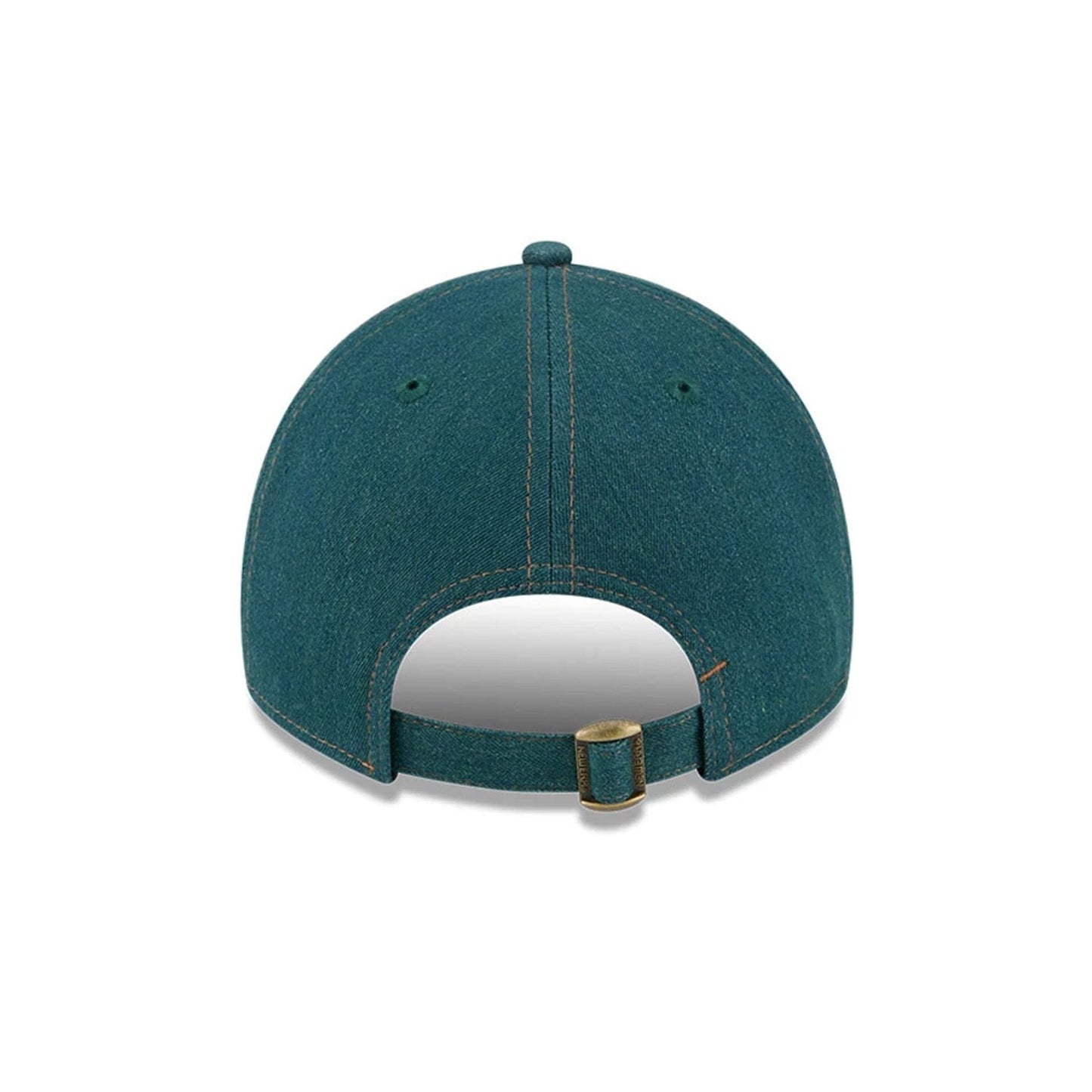 Pictured is this MLB Forest Denim New York Yankees 9TWENTY A-Frame Adjustable cap in green. 6