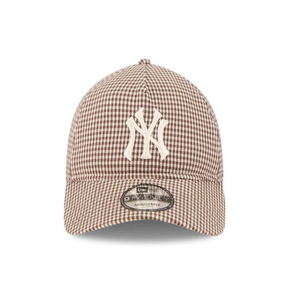 Pictured is this MLB Check New York Yankees 9TWENTY A-Frame cap in open brown. 3