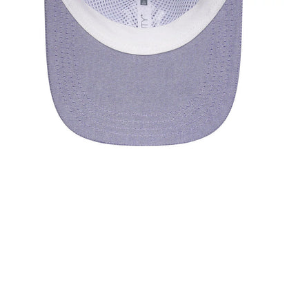 Pictured is this MLB Oxford New York Yankees 9TWENTY Long Visor cap in Pastel Purple. 2