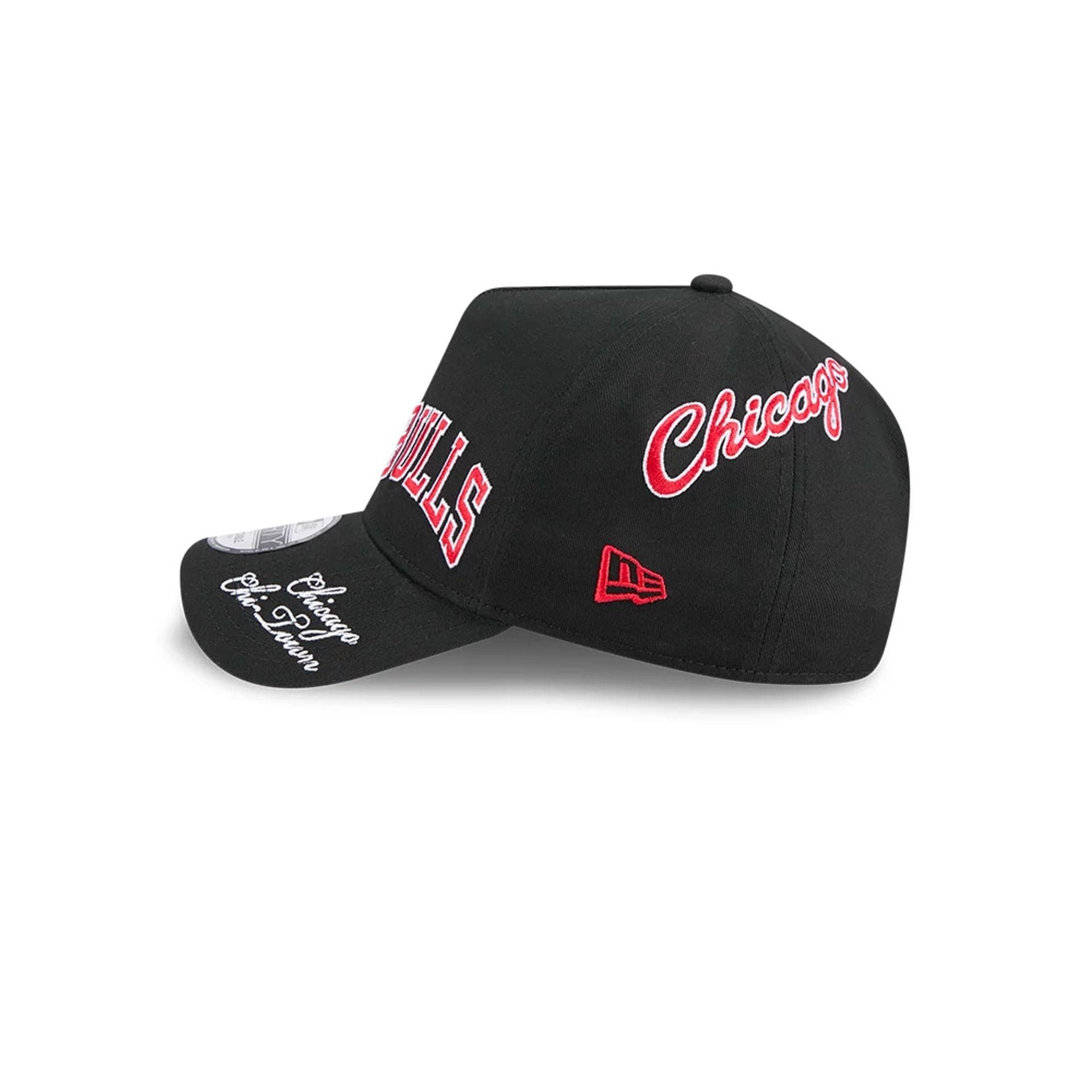 Pictured is this NBA All Over Chicago Bulls 9FORTY A-Frame cap in black. 5