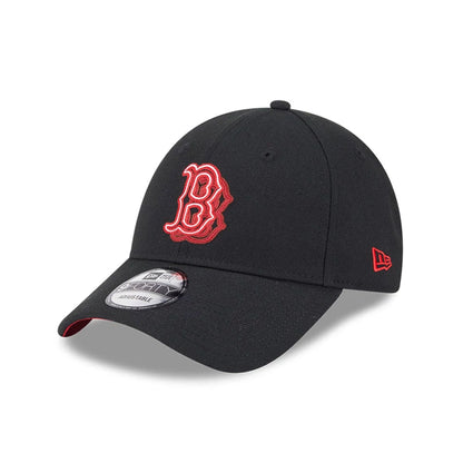 Pictured is this MLB Neon Boston Red Sox 9FORTY Adjustable cap in black. 4