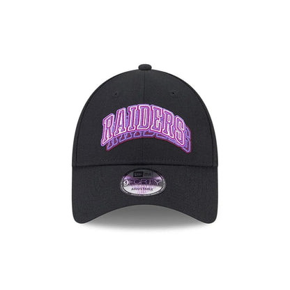 Pictured is this NFL Neon Las Vegas Raiders 9FORTY Adjustable cap in black. 3