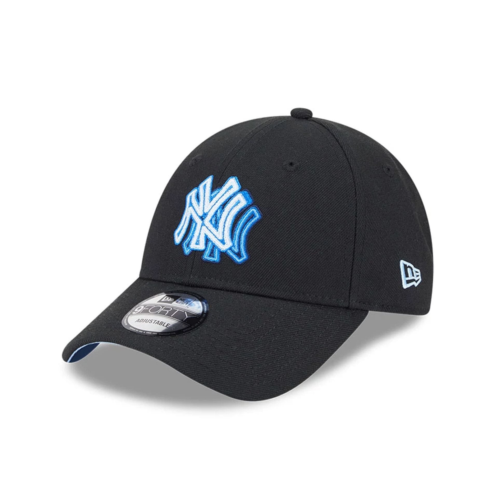 Pictured is this MLB Neon New York Yankees 9FORTY Adjustable cap in black. 4
