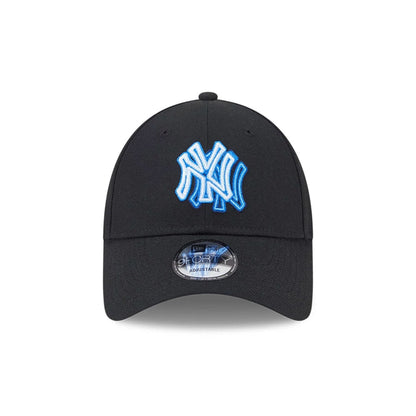 Pictured is this MLB Neon New York Yankees 9FORTY Adjustable cap in black. 3