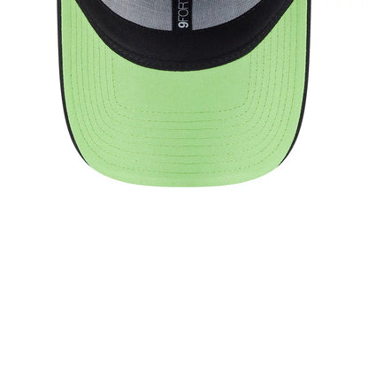Pictured is this NBA Neon Chicago Bulls 9FORTY Adjustable cap in black. 2