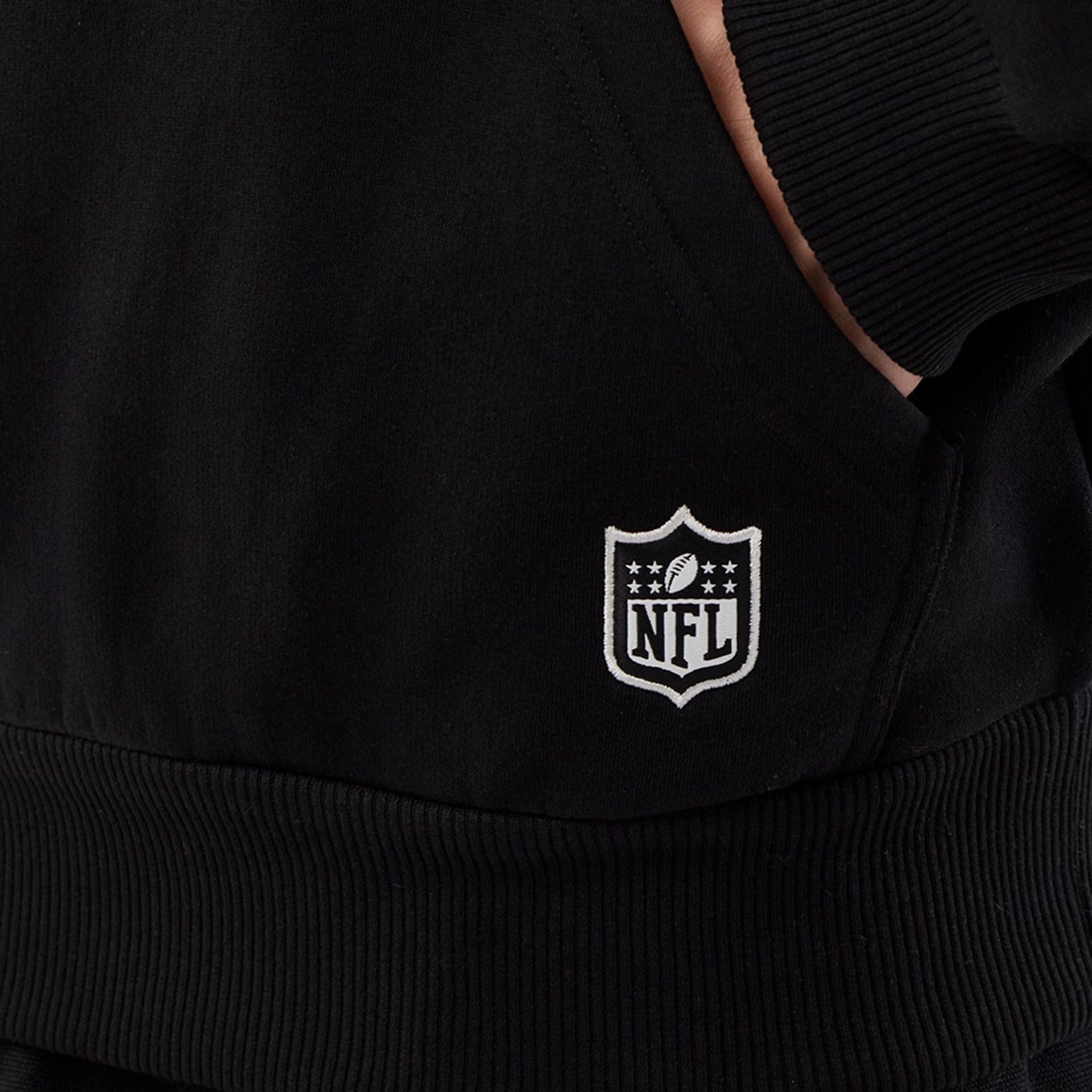 The Male model is wearing Miami Dolphins NFL International Series Games Black Pullover Hoodie  5