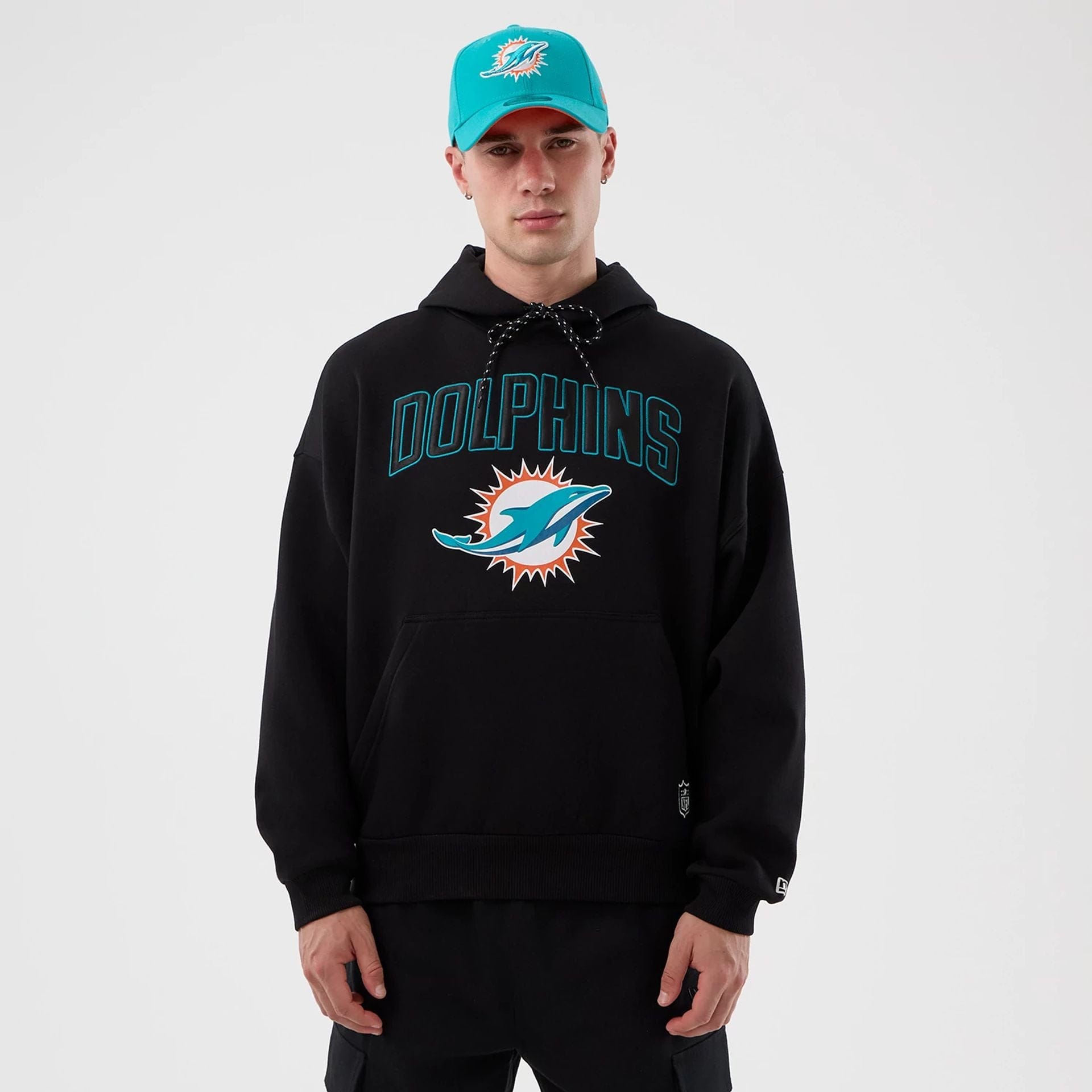 Miami Dolphins NFL 47 Brand Sweat à capuche noir avec titre Miami Dolphins NFL 47 Brand Sweat à capuche noir avec titre