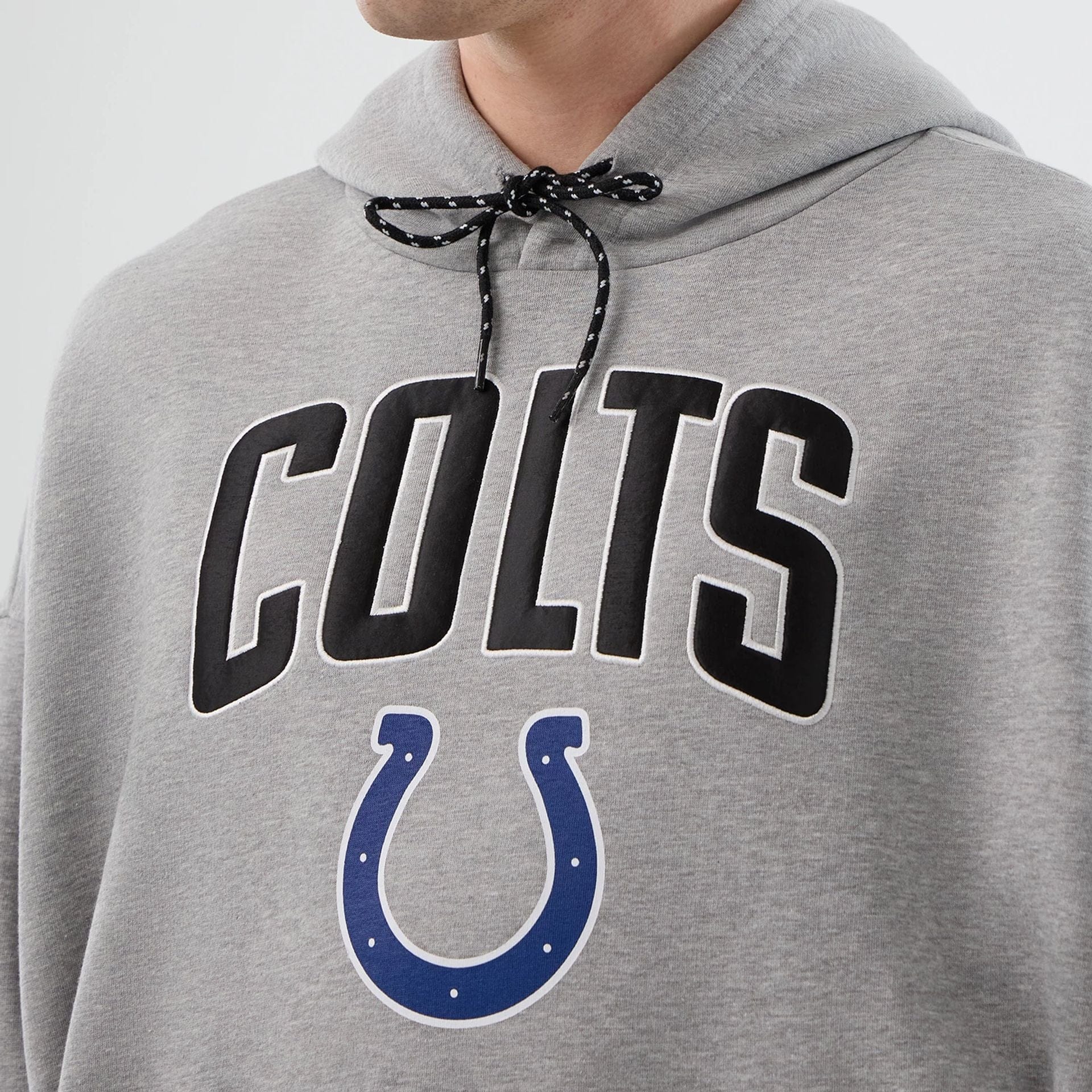 The Male model is wearing Indianapolis Colts NFL International Series Games Grey Pullover Hoodie  3
