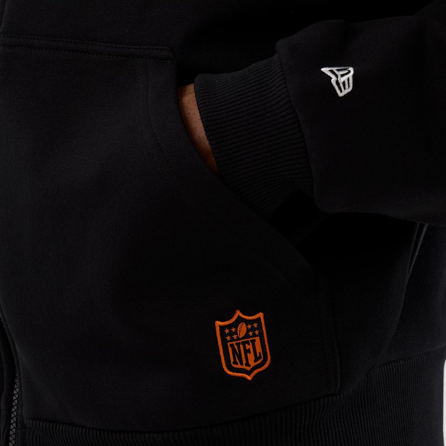 The Male model is wearing Cleveland Browns NFL International Series Games Black Full Zip Hoodie 6