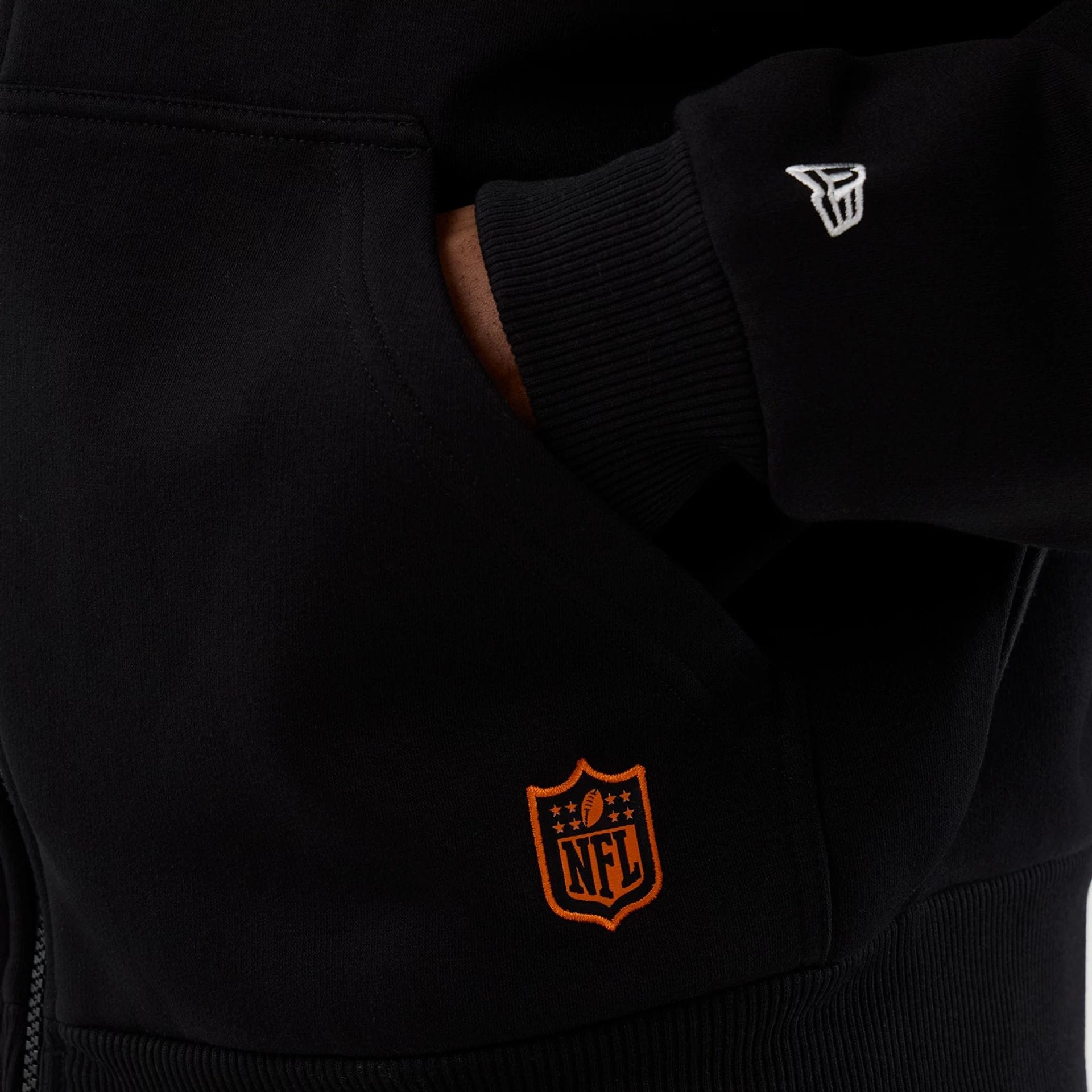 The Male model is wearing Cleveland Browns NFL International Series Games Black Full Zip Hoodie 6