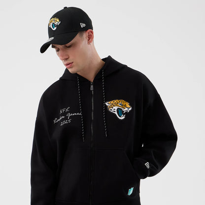The Male model is wearing Jacksonville Jaguars NFL International Series Games Black Full Zip Hoodie 5
