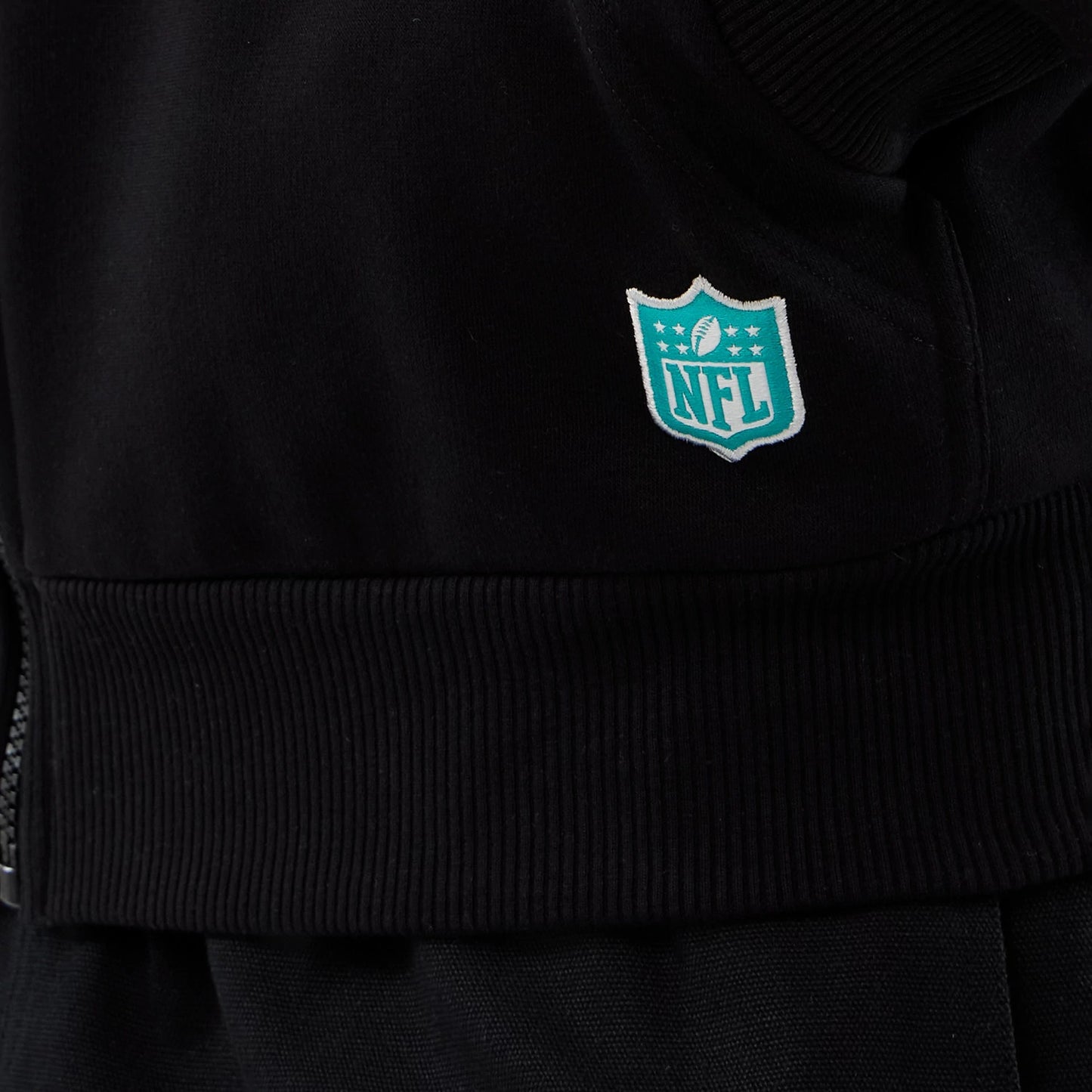 The Male model is wearing Jacksonville Jaguars NFL International Series Games Black Full Zip Hoodie 6