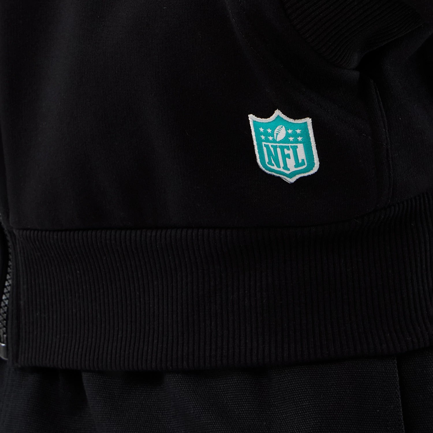 The Male model is wearing Jacksonville Jaguars NFL International Series Games Black Full Zip Hoodie 6