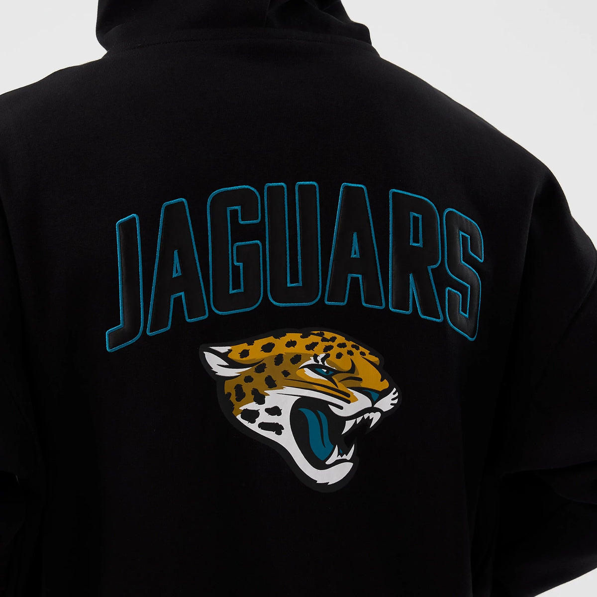The Male model is wearing Jacksonville Jaguars NFL International Series Games Black Full Zip Hoodie 4