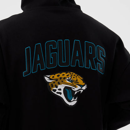 The Male model is wearing Jacksonville Jaguars NFL International Series Games Black Full Zip Hoodie 4