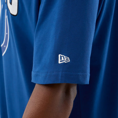 The Male model is wearing Indianapolis Colts NFL International Series Games Berlin Blue Oversized T-Shirt 4