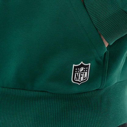 The Male model is wearing New York Jets NFL International Series Games Green Full Zip Hoodie 6