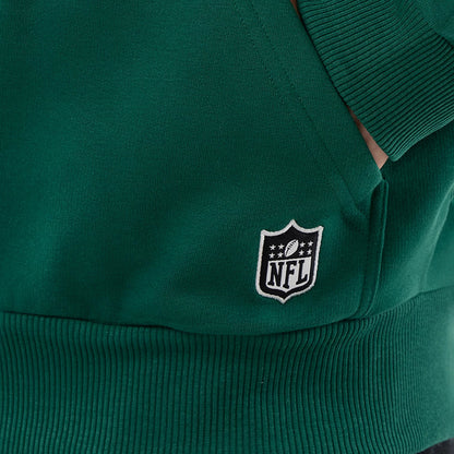 The Male model is wearing New York Jets NFL International Series Games Green Full Zip Hoodie 6