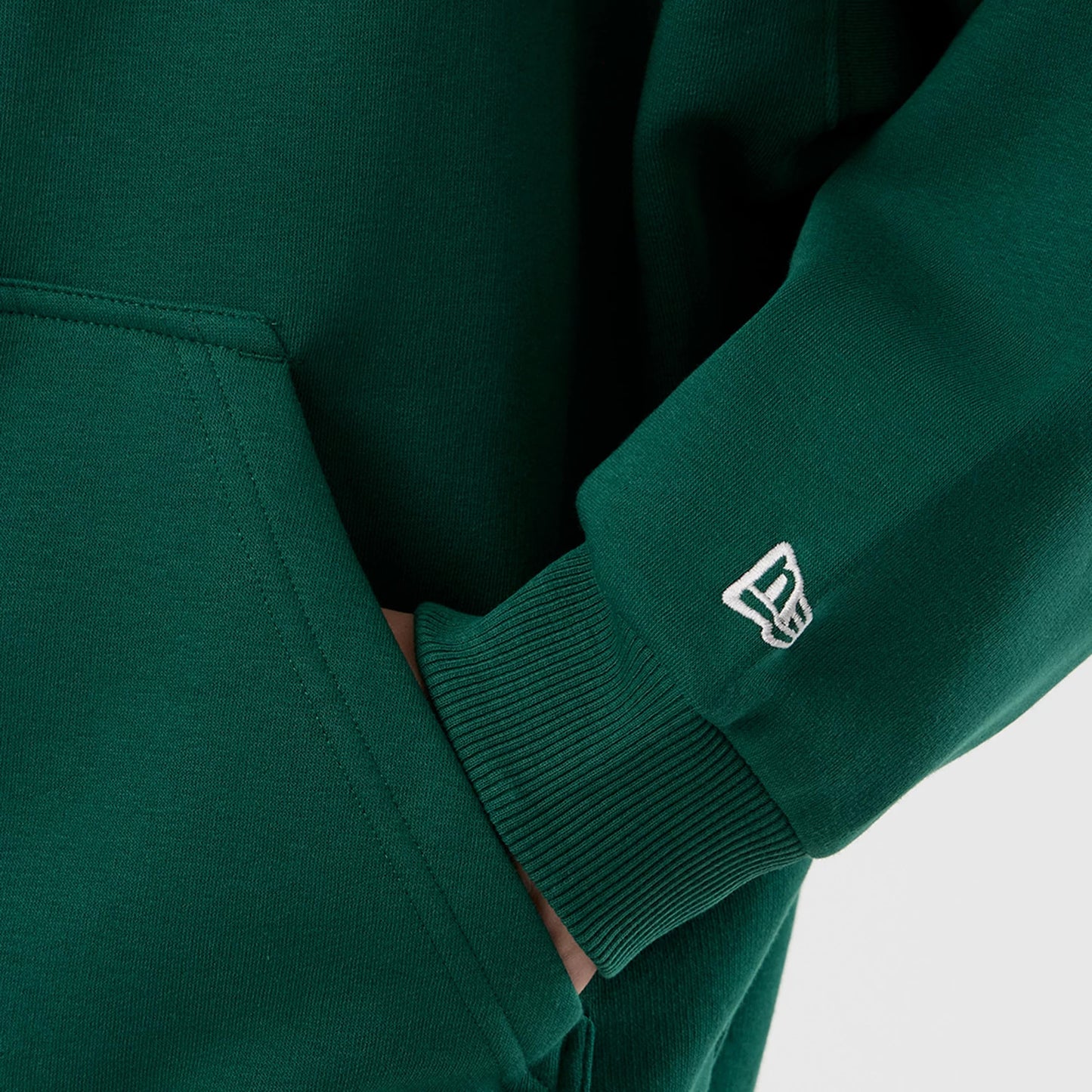 The Male model is wearing New York Jets NFL International Series Games Green Full Zip Hoodie 7