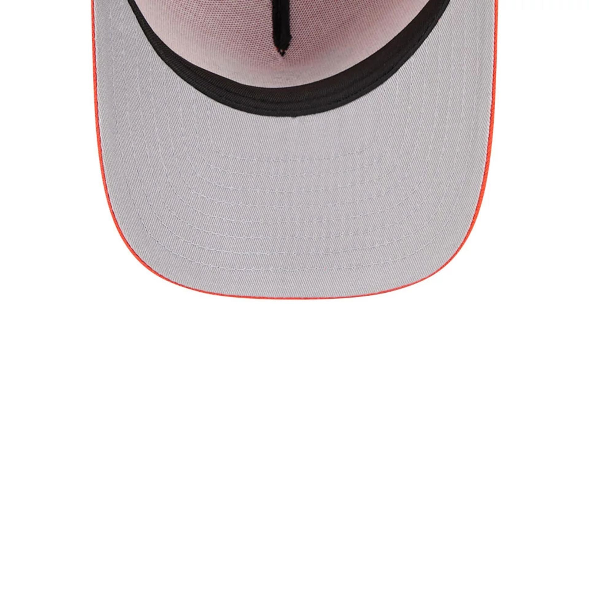 Pictured is this NHL Evergreen Anaheim Ducks 9FIFTY A-Frame Snapback cap in orange. 2