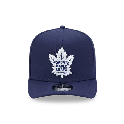 Pictured is this NHL Evergreen Toronto Maple Leafs 9FIFTY A-Frame Snapback cap in navy. 3