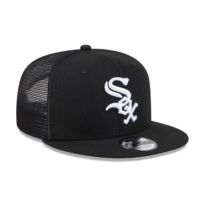 Pictured is this MLB Evergreen Chicago White Sox 9FIFTY Trucker cap in black. 4