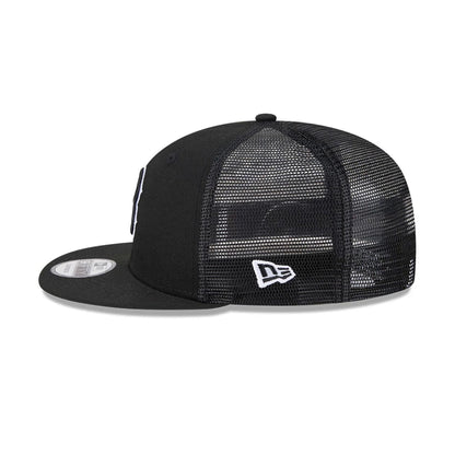 Pictured is this MLB Evergreen Boston Red Sox 9FIFTY Trucker cap in black. 6