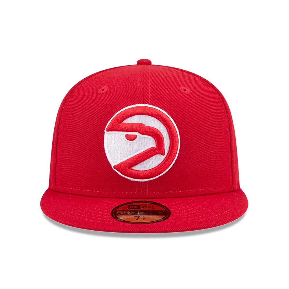 Pictured is this NBA Hardwood Classic Atlanta Hawks 59FIFTY Fitted cap in red. 3