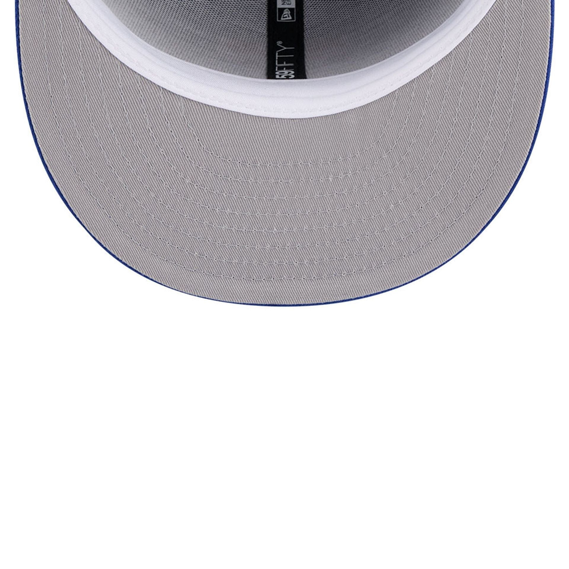 Pictured is this NBA Hardwood Classic Philadelphia 76ers 59FIFTY Fitted cap in blue. 2