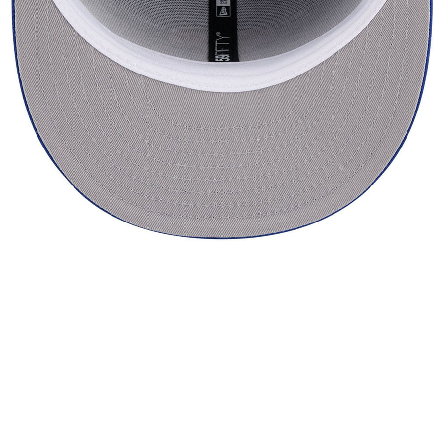 Pictured is this NBA Hardwood Classic Philadelphia 76ers 59FIFTY Fitted cap in blue. 2