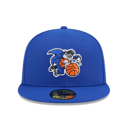 Pictured is this NBA Hardwood Classic New York Knicks 59FIFTY Fitted cap in blue. 3
