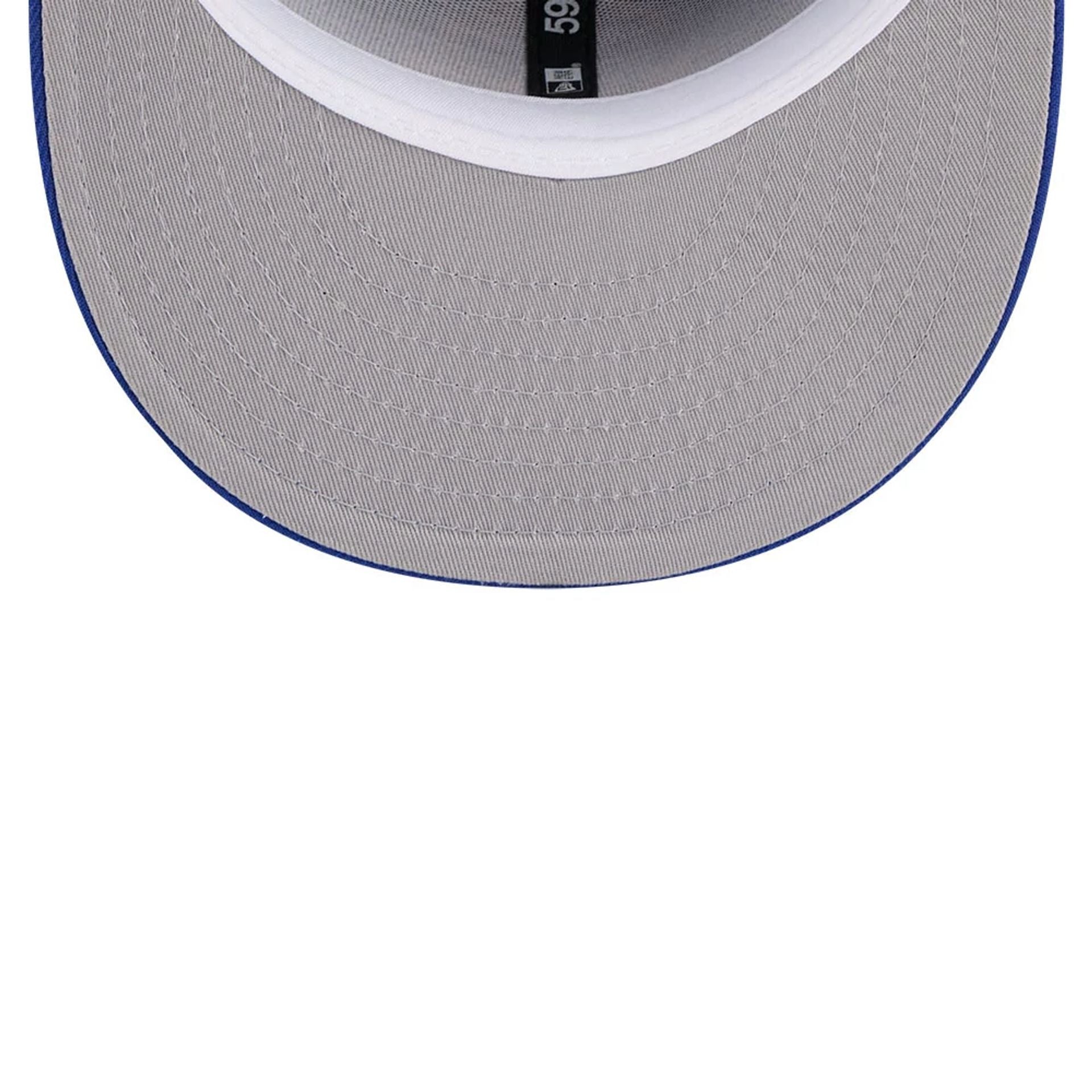 Pictured is this NBA Hardwood Classic Golden State Warriors 59FIFTY Fitted cap in blue. 2