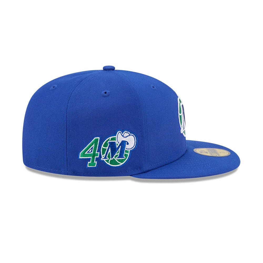 Pictured is this NBA Hardwood Classic Dallas Mavericks 59FIFTY Fitted cap in blue. 5
