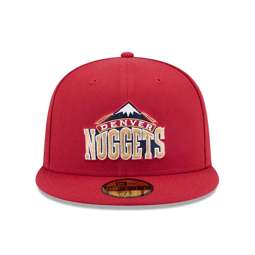 Pictured is this NBA Hardwood Classic Denver Nuggets 59FIFTY Fitted cap in dark red. 3